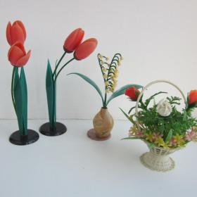 Сувенир СССР цветы из пластмассы